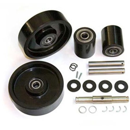 U-LINE Uline GWK-1043-CK H-1043; H-1366; H-1193 & H-1484 Complete Wheel Kit for Manual Pallet Jack - Black GWK-1043-CK